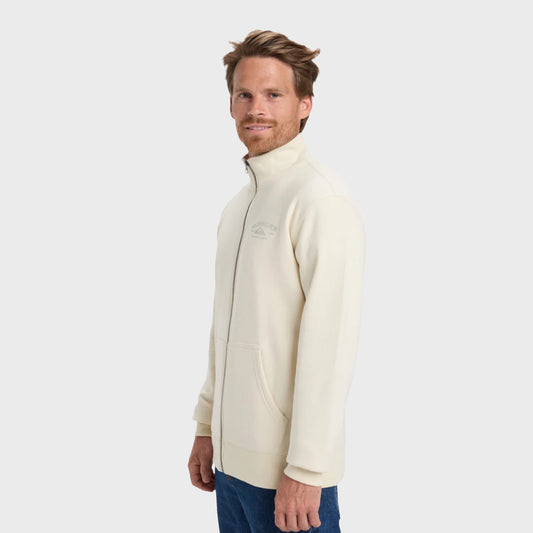 Campera Quiksilver zip fleece no hood beige para hombre