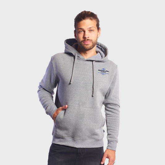 Buzo Rip Curl Bells Gris Hombre Algodón Estilo Surf Casual Urbano