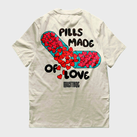 REMERA MUSTAQE PILLS OF LOVE WHITE