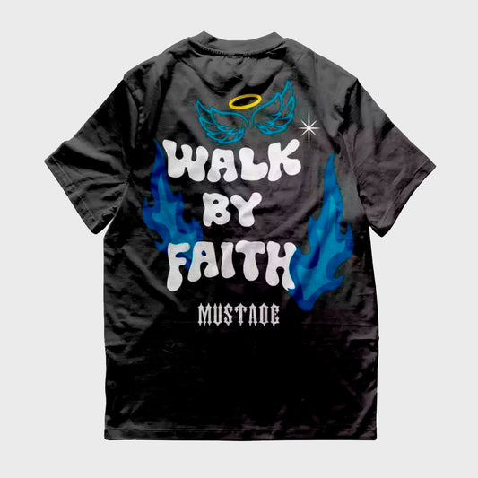 REMERA MUSTAQE FIRE WINGS BLACK