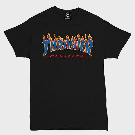 REMERA THRASHER BLUE FLAME