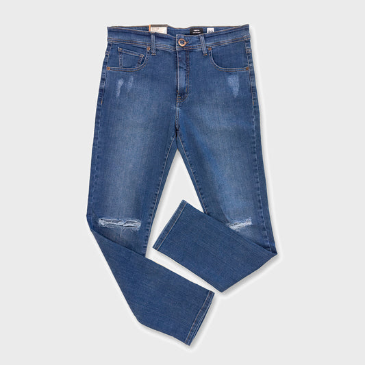 JEAN VOLCOM VORTA TRASHED BLUE