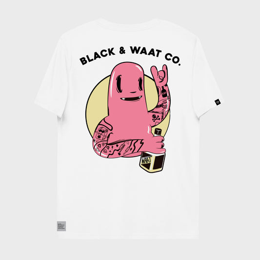 REMERA WAAT OVERSIZE WHISKEY WHITE