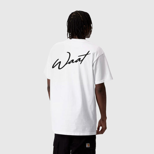 REMERA WAAT OVERSIZE HAND SCRIPT W/B