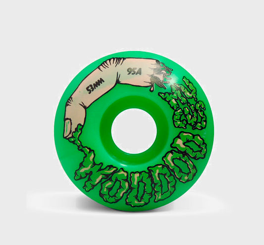 RUEDAS SKATE WOODOO MUCUS NEON GREEN 53MM