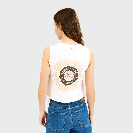 Musculosa Billabong Stoked all day blanco