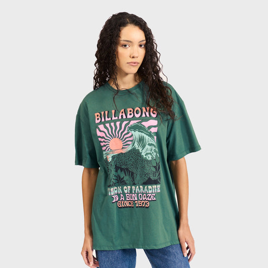 REMERA BILLABONG VISIONS OVER TEE GREEN