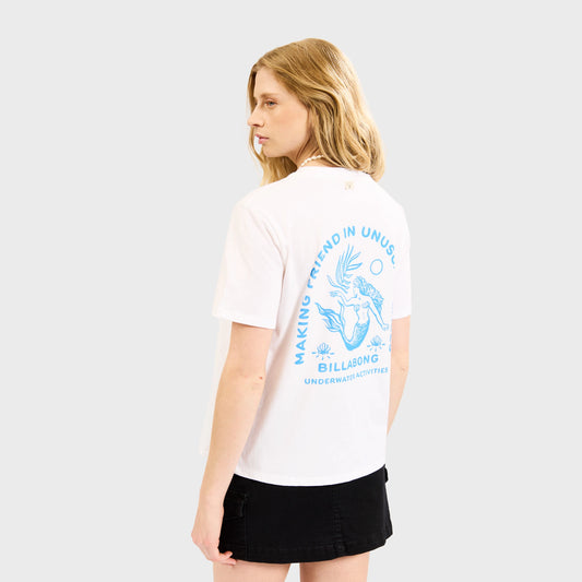 Remera Billabong Unusual Friends Tee Blanco Mujer