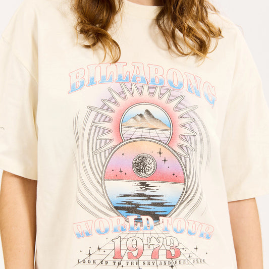 Remera Billabong World Trip Over Tee Blanco Mujer