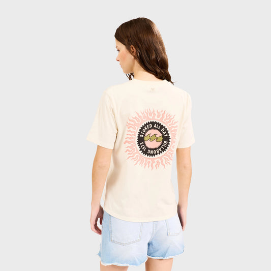 Remera Billabong Stocked all day tee blanco mujer