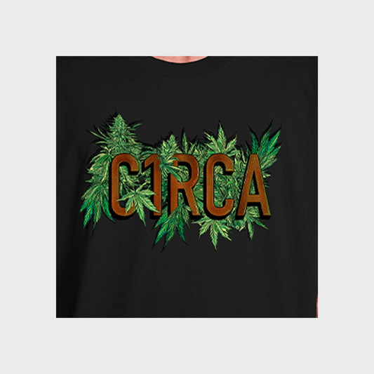 REMERA CIRCA BOXY BLACK GREEN
