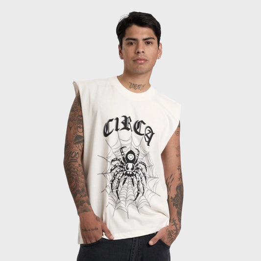 REMERA SIN MANGAS CIRCA SPIDERS WHITE