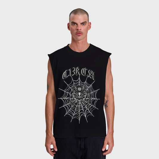 REMERA SIN MANGAS CIRCA SPIDERS BLACK