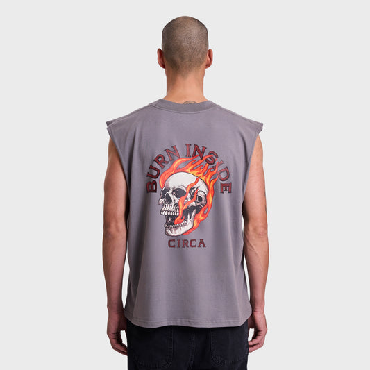 REMERA SIN MANGAS CIRCA BURN INSIDE GREY