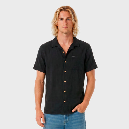 Camisa Lino Rip Curl Reg Premium Surf Negro