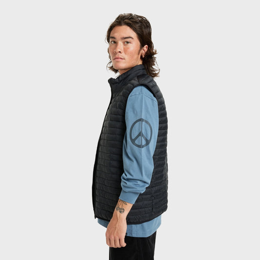Chaleco Quiksilver Scaly Puffer Negro Hombre