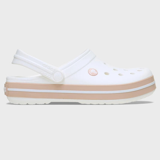 CROCBAND WHITE PINK CARAMEL