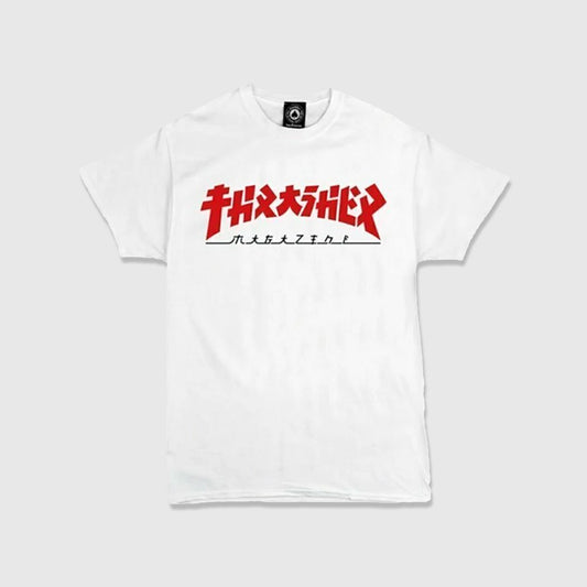 REMERA THRASHER KIDS GODZILLA WHITE