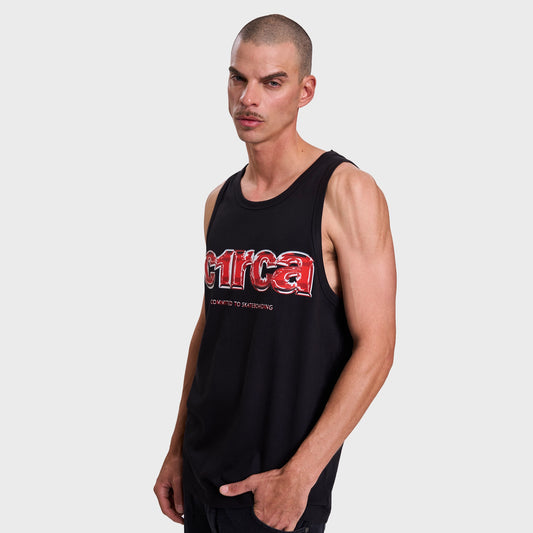 MUSCULOSA CIRCA METALLIC LOGO BLACK