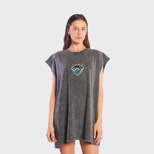 VESTIDO SANTA CRUZ SPACE CAT ACID