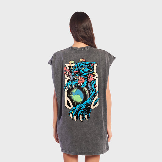 VESTIDO SANTA CRUZ SPACE CAT ACID
