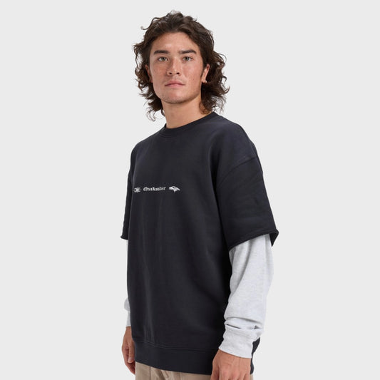 Buzo Quiksilver Openbar Negro Hombre Algodón Estilo Surf Urbano Casual