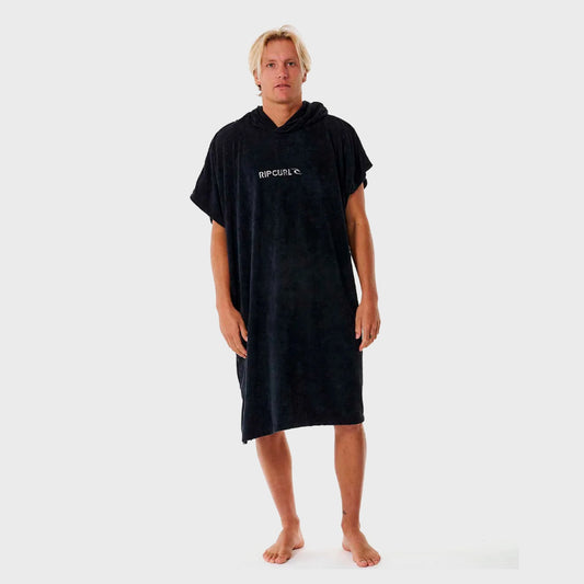 PONCHO RIP CURL HOOD BRAND BLACK