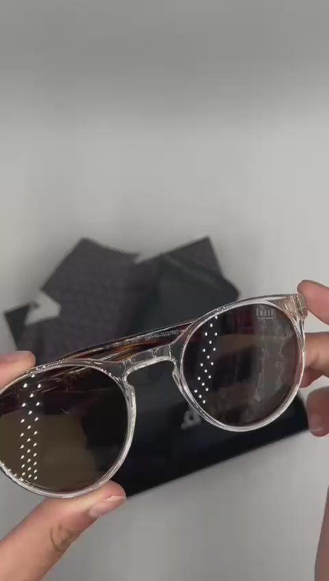 ANTEOJOS OMBAK FLORES CRISTAL BRILLOI MARRON POLARIZADO