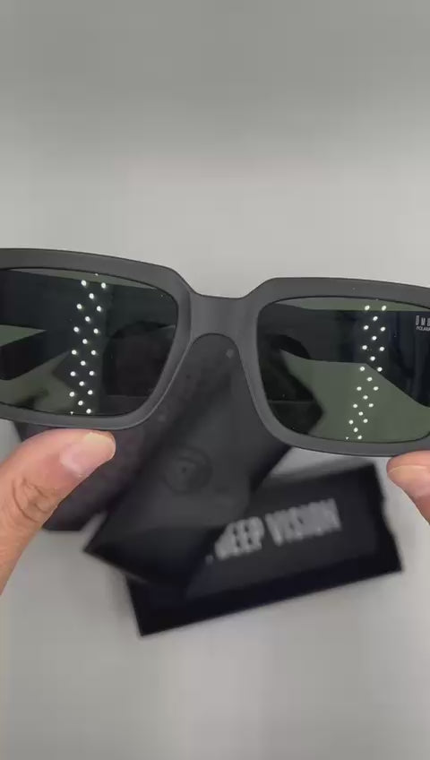 ANTEOJOS OMBAK KEYA NEGRO BRILLO VERDE G15 POL