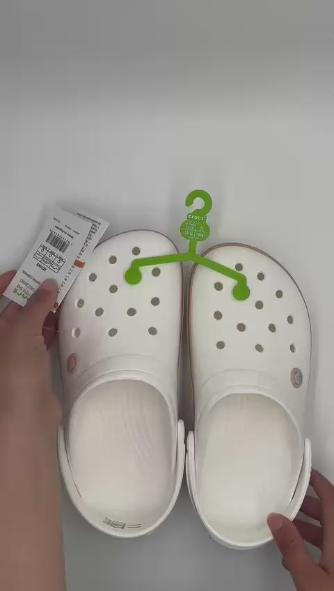 CROCBAND WHITE PINK CARAMEL