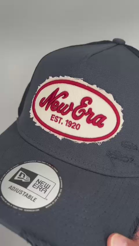 GORRA NEW ERA OVAL CANVAS PATCH DISTRESSED NAVY