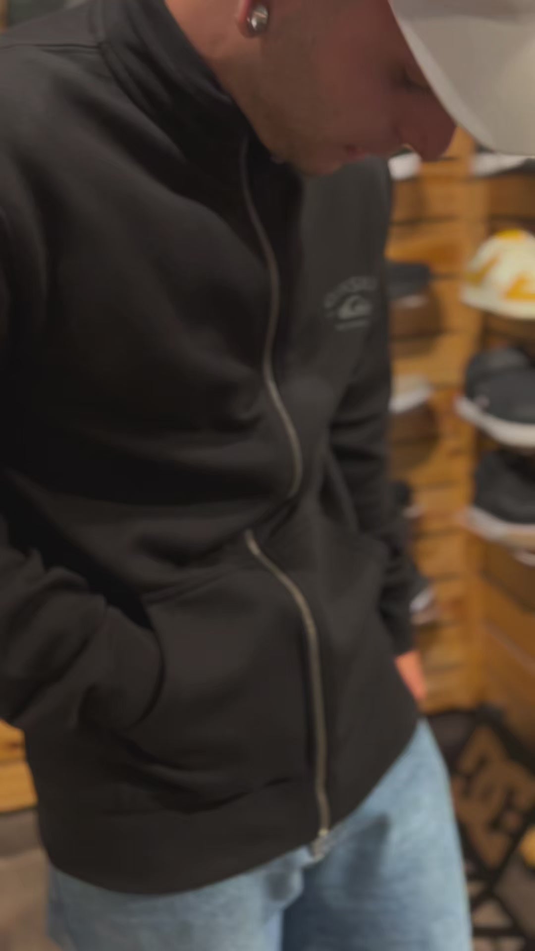 CAMPERA QUIKSILVER ZIP FLEECE NO HOOD BLACK