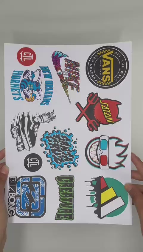 Kit de Calcos tamaño XL / Pack x10 en Vinilo Mate H