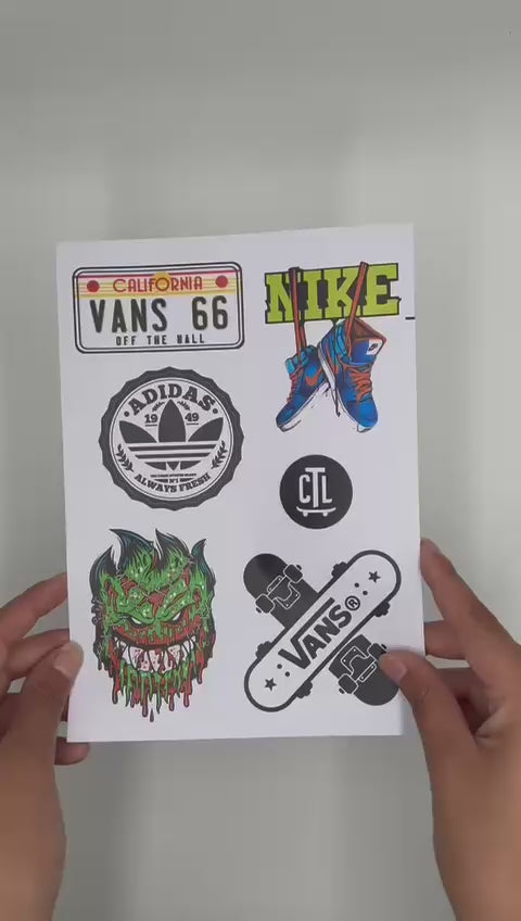 KIT DE CALCOS XL PACK X 5 F VINILO MATE