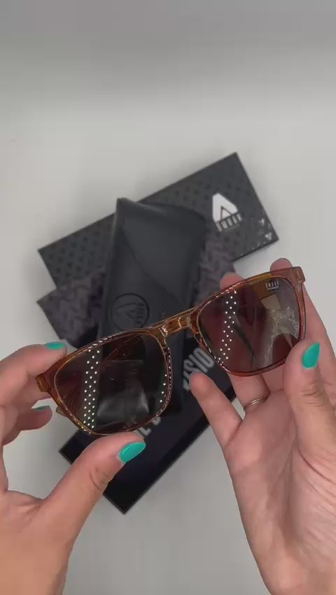 ANTEOJOS OMBAK SERENA CARAMELO CRISTAL BRILLO MARRON POL