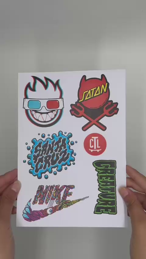 KIT DE CALCOS XL PACK X 5 H VINILO MATE