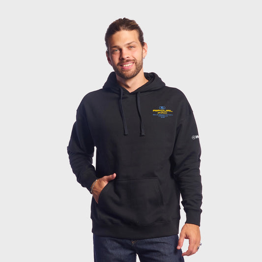Buzo Rip Curl Bells Negro Hombre Algodón Estilo Surf Casual Urbano