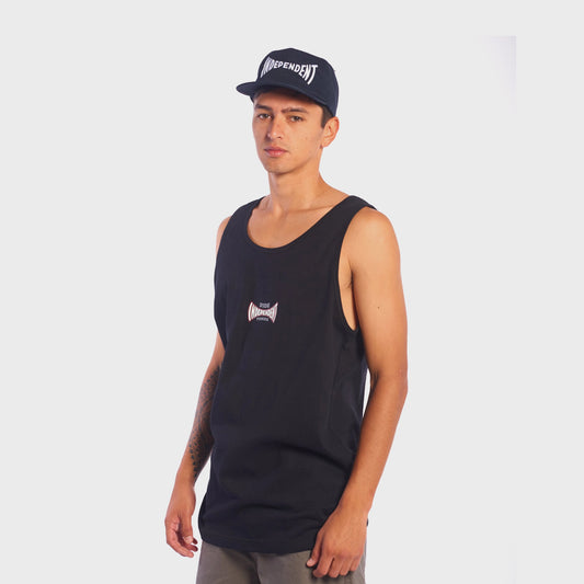 MUSCULOSA INDEPENDENT ROSE SPAN LOGO BLACK