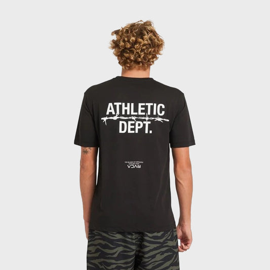 Remera Rvca Fitness Athletic Department Negro Urbano Hombre