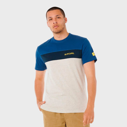 REMERA RIP CURL UNDERTOW PANEL BLUE GREY