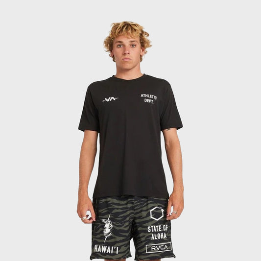 Remera Rvca Fitness Athletic Department Negro Urbano Hombre