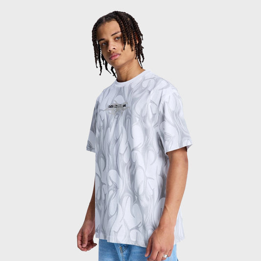 Remera Dc Liquid Fuego Hss Blanco hombre