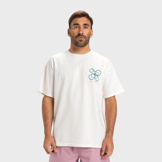 Remera Quiksilver Outside Inside Blanco hombre