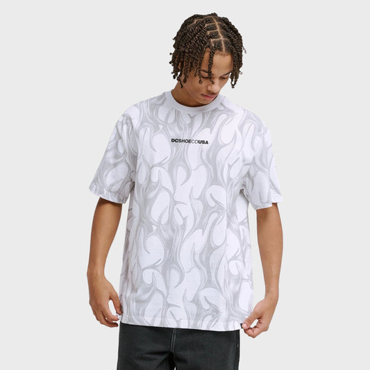 Remera Dc Liquid Fuego Hss Blanco hombre