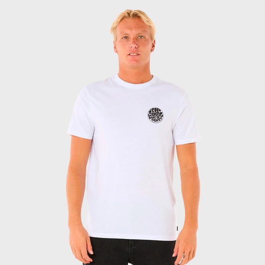REMERA RIP CURL REGULAR WETTIE LOGO WHITE