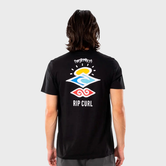REMERA RIP CURL ICONS OF SURF BLACK OB