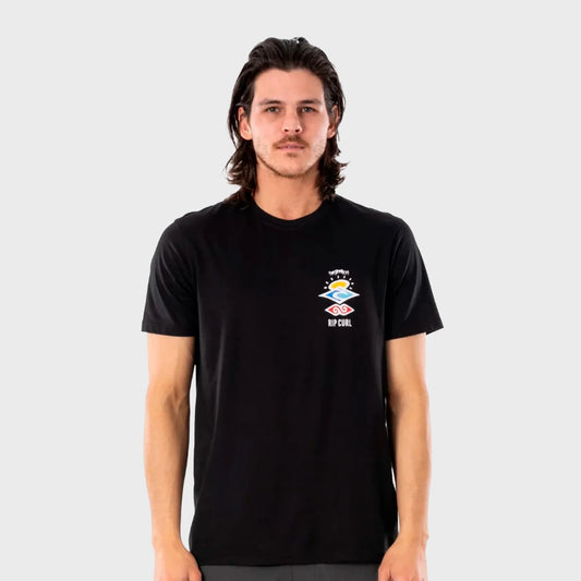 REMERA RIP CURL ICONS OF SURF BLACK OB