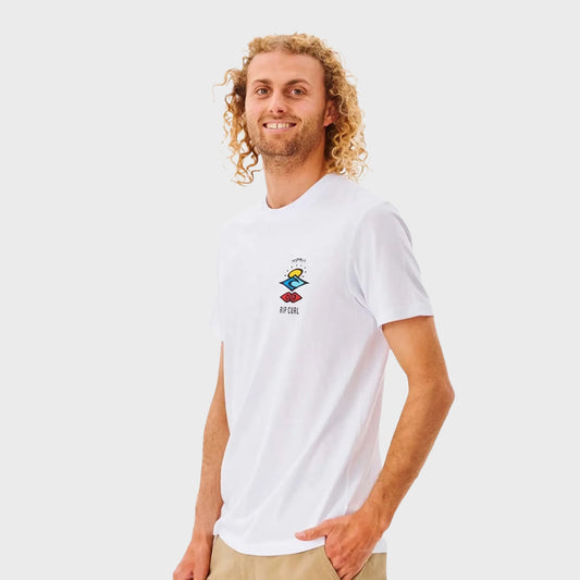 REMERA RIP CURL ICONS OF SURF WHITE OA