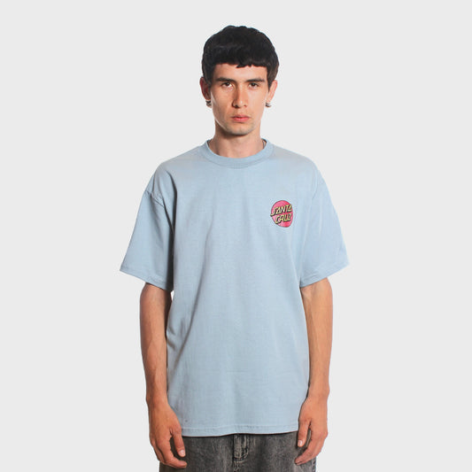 REMERA SANTA CRUZ REGULAR DOT CELESTE