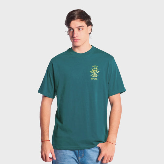 REMERA RIP CURL ICONS OF SURF AQUA